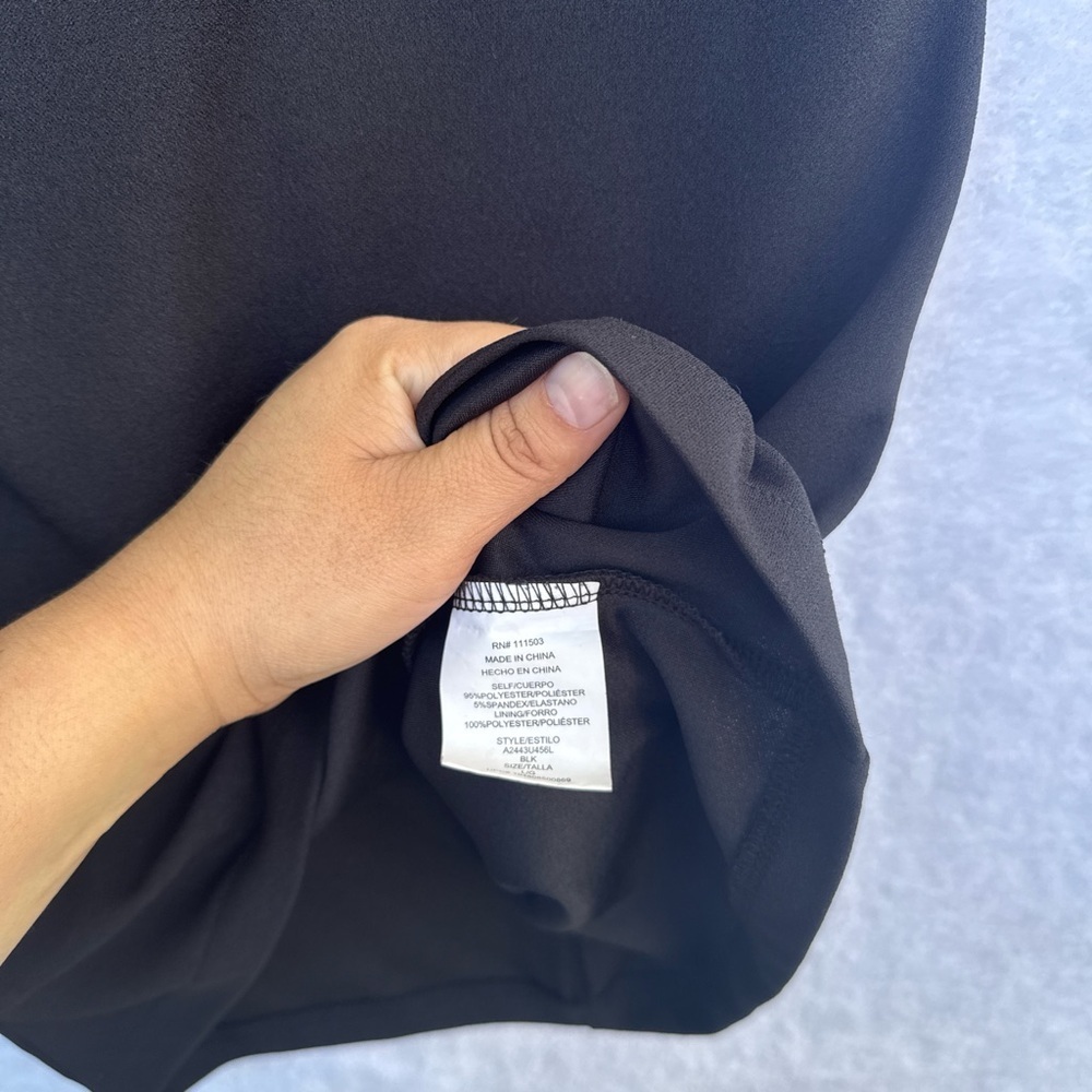 LILY ROSE Classic Black Mini Dress size L - Picture 4 of 9